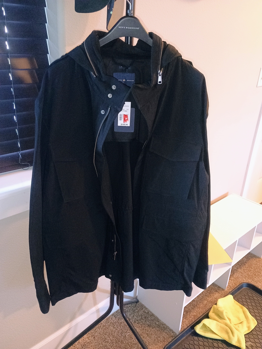 Joseph Black Hooded Military Field Jacket